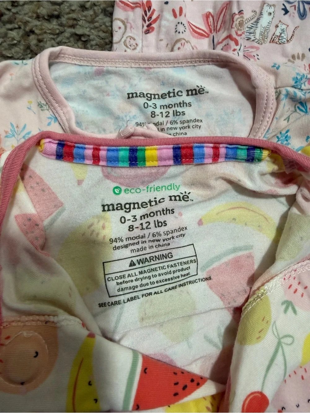 4 magnetic me sleepers 0-3 months